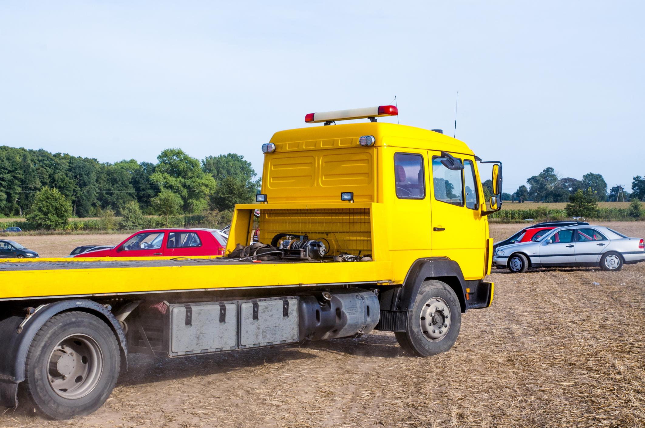 This is a picture of a tow truck service.